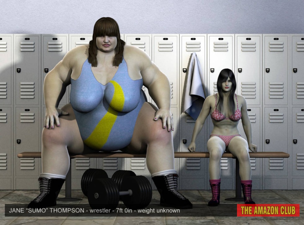 The struggle of naked mature women