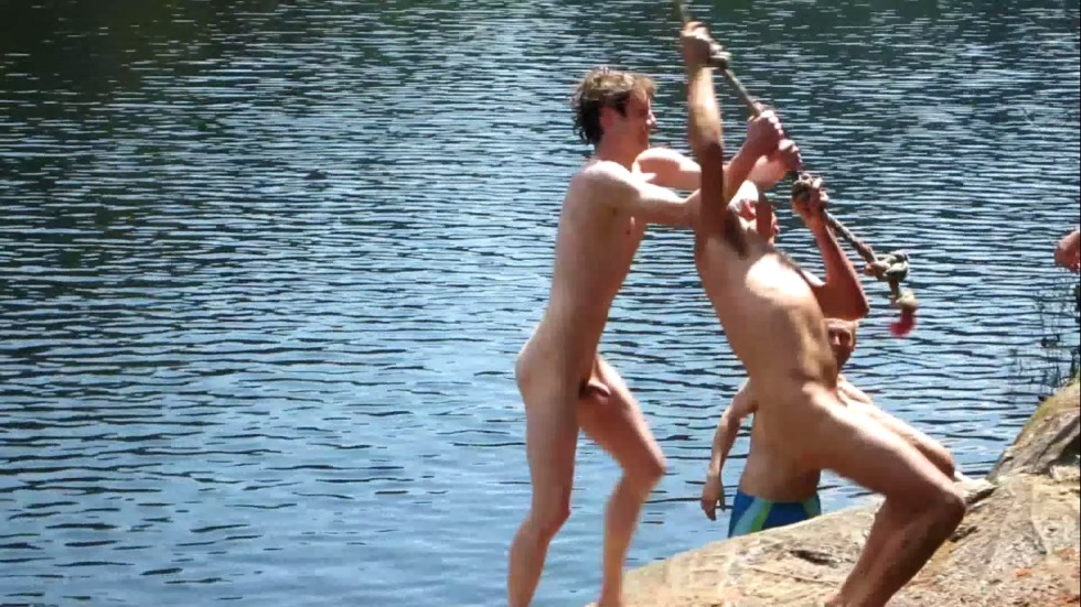 Busty with two in nature