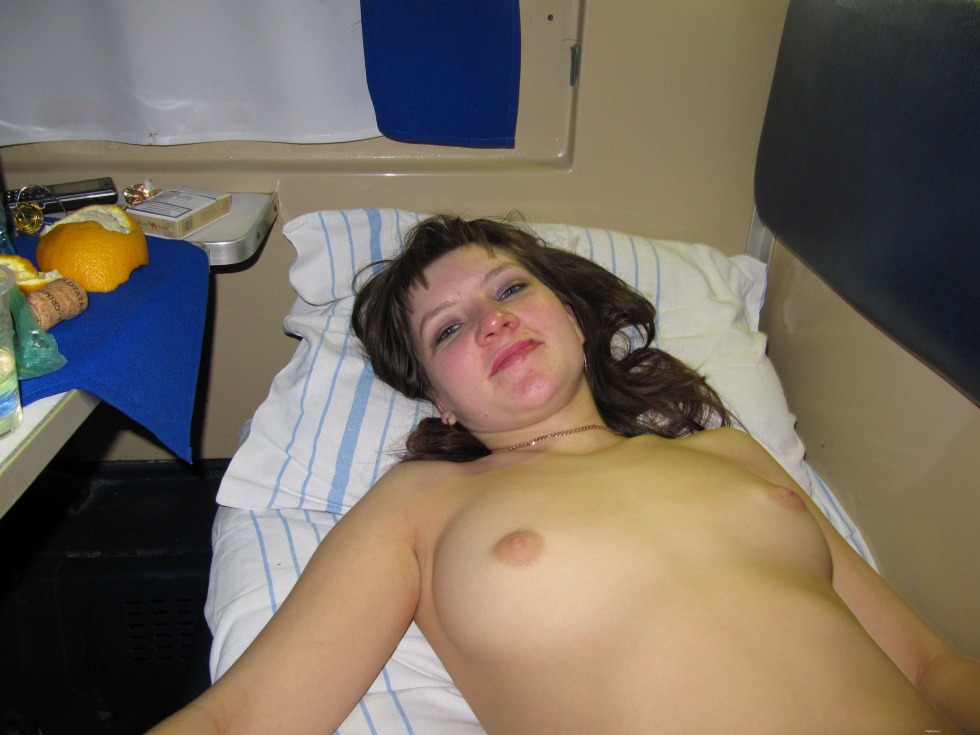 Naked sleeping women on the train