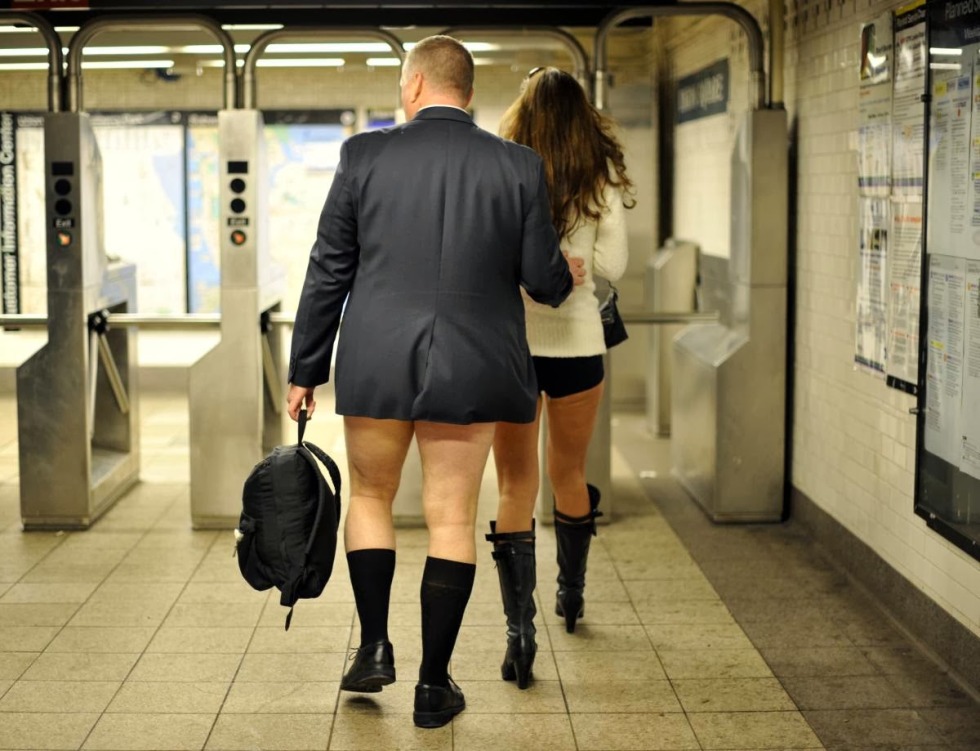 Women's panties in the subway