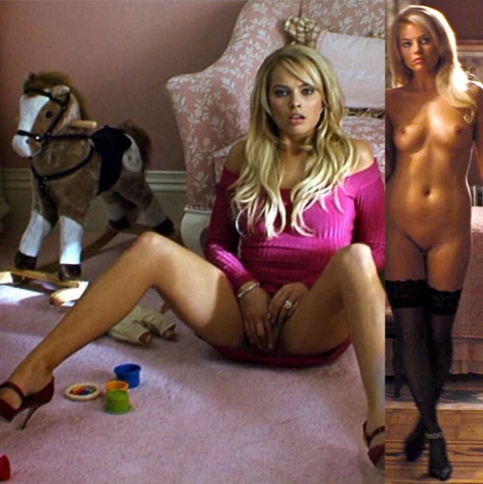 Naked actress Margot Robbie
