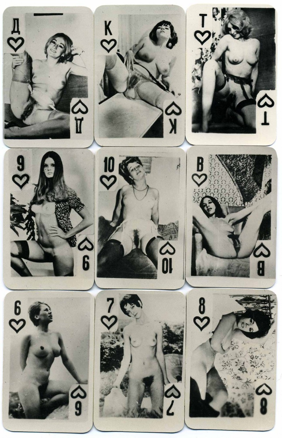 Playing cards with naked women