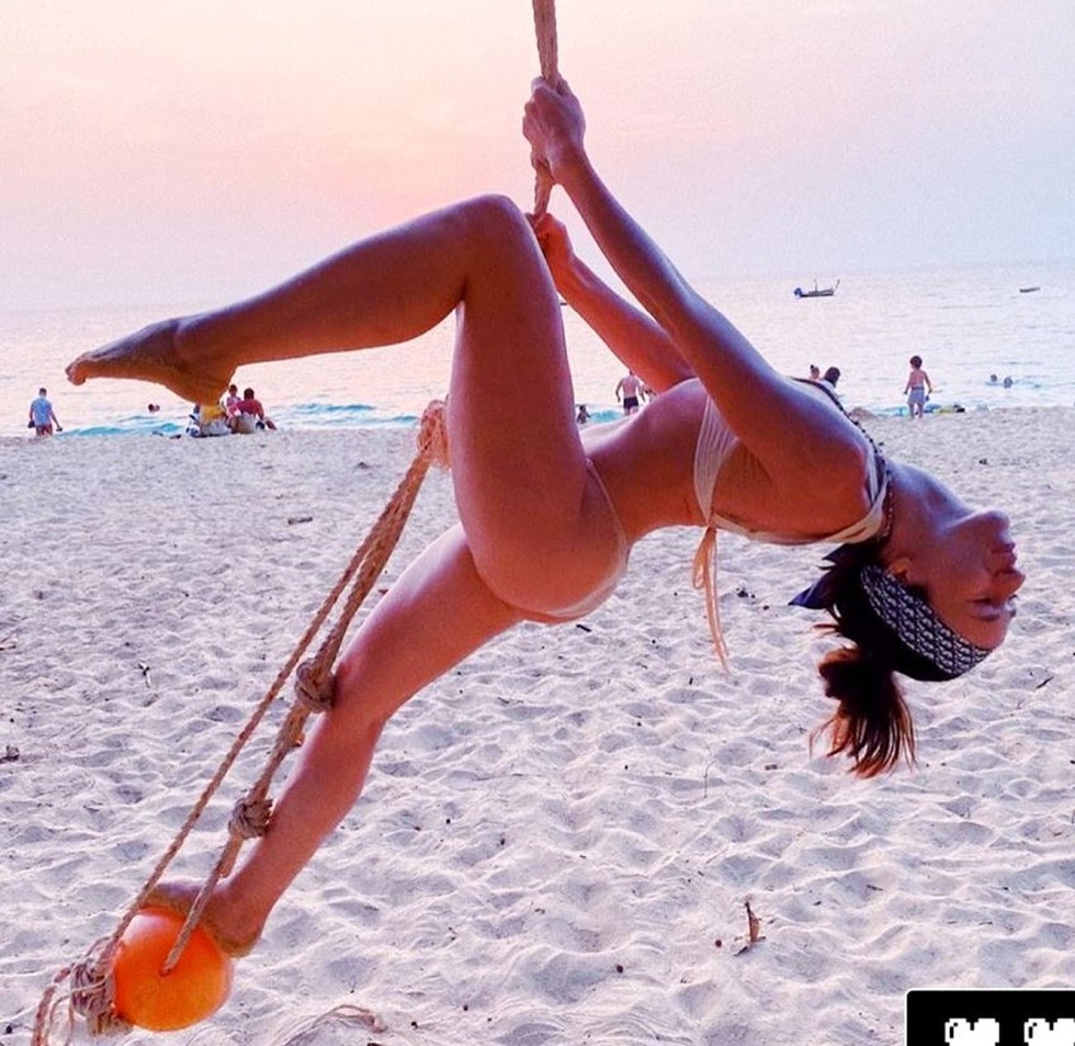 Ekaterina Ivankikova on the beach