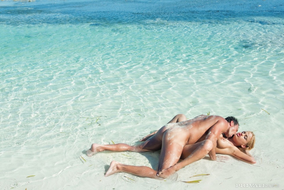 Naked women on the seashore