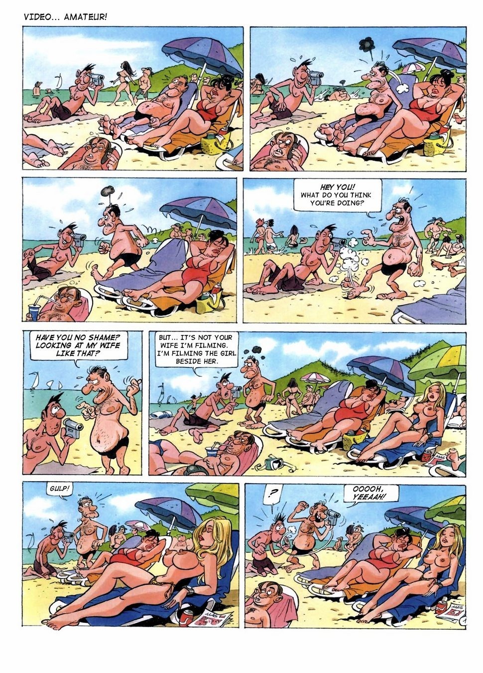 Erotic comics with inscriptions