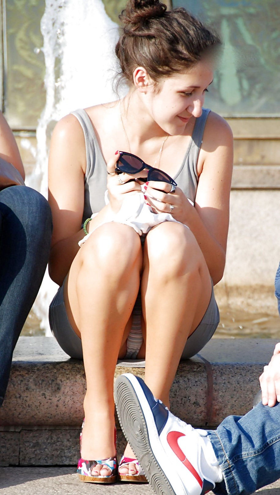 Sitting Upskirt close -up