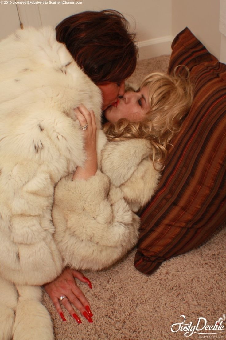 Erotic in a fur coat