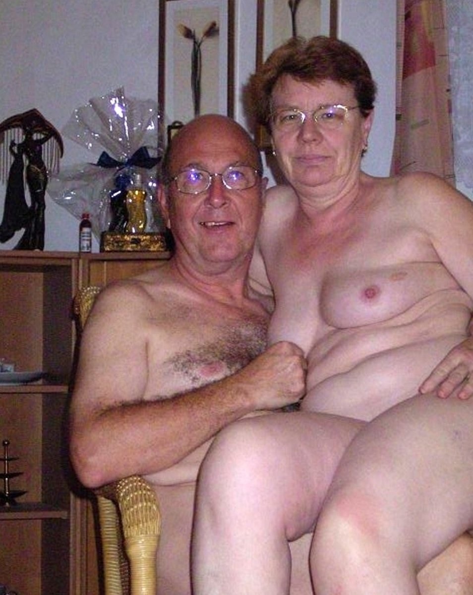 Naked elderly couples on the beach