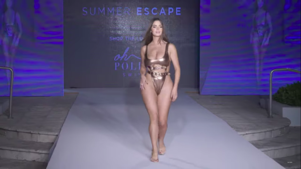 Naked Japanese models on the catwalk