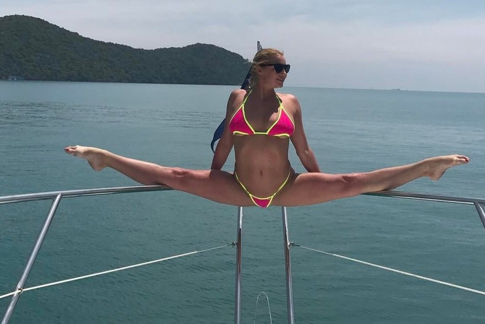 Anastasia Volochkova in shorts