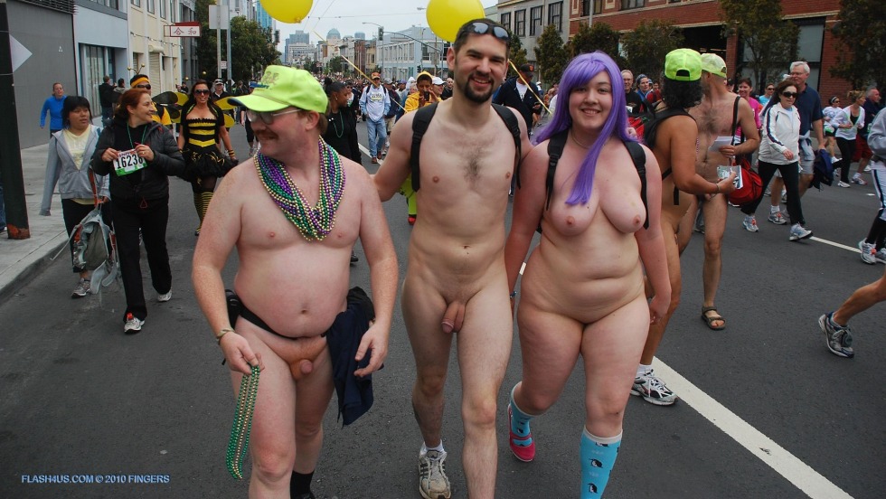 Naked fat women at the parade