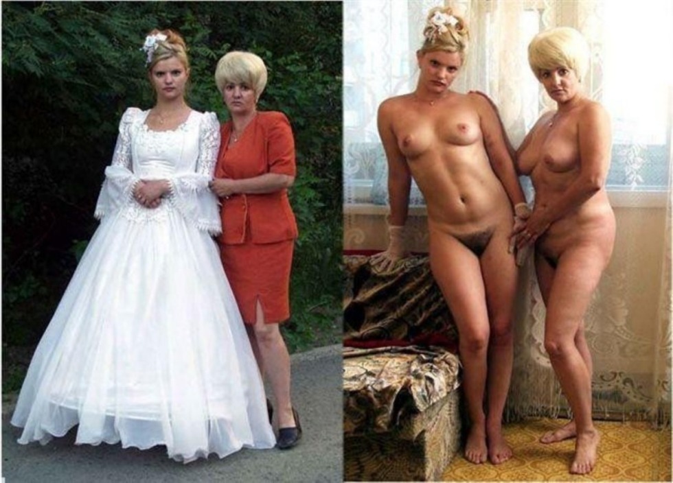Brides dressed and undressed