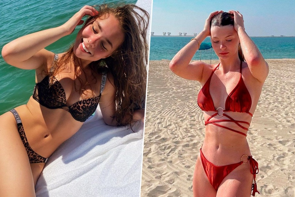 Girls in stockings from classmates