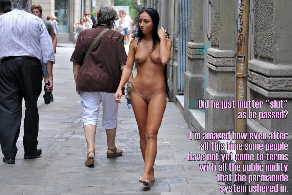 Girls without clothes in public