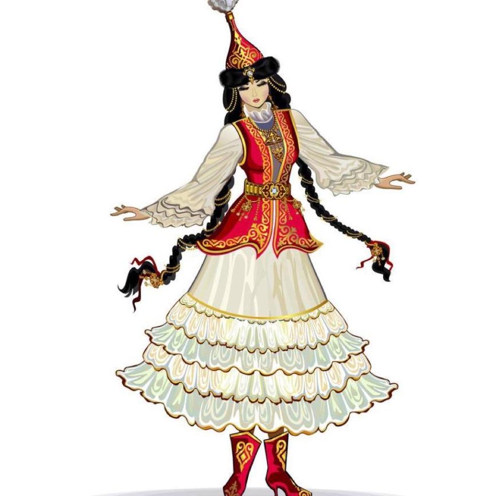 Kazakh National Costume Women's