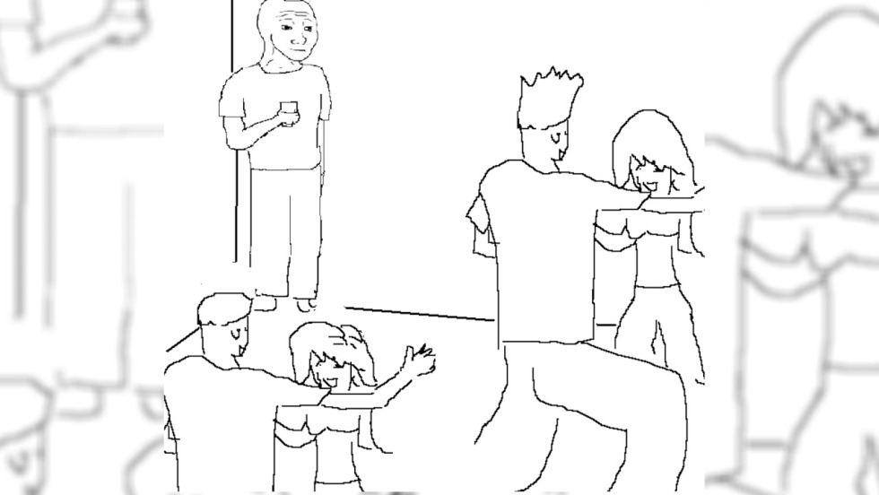 The guy in the corner meme