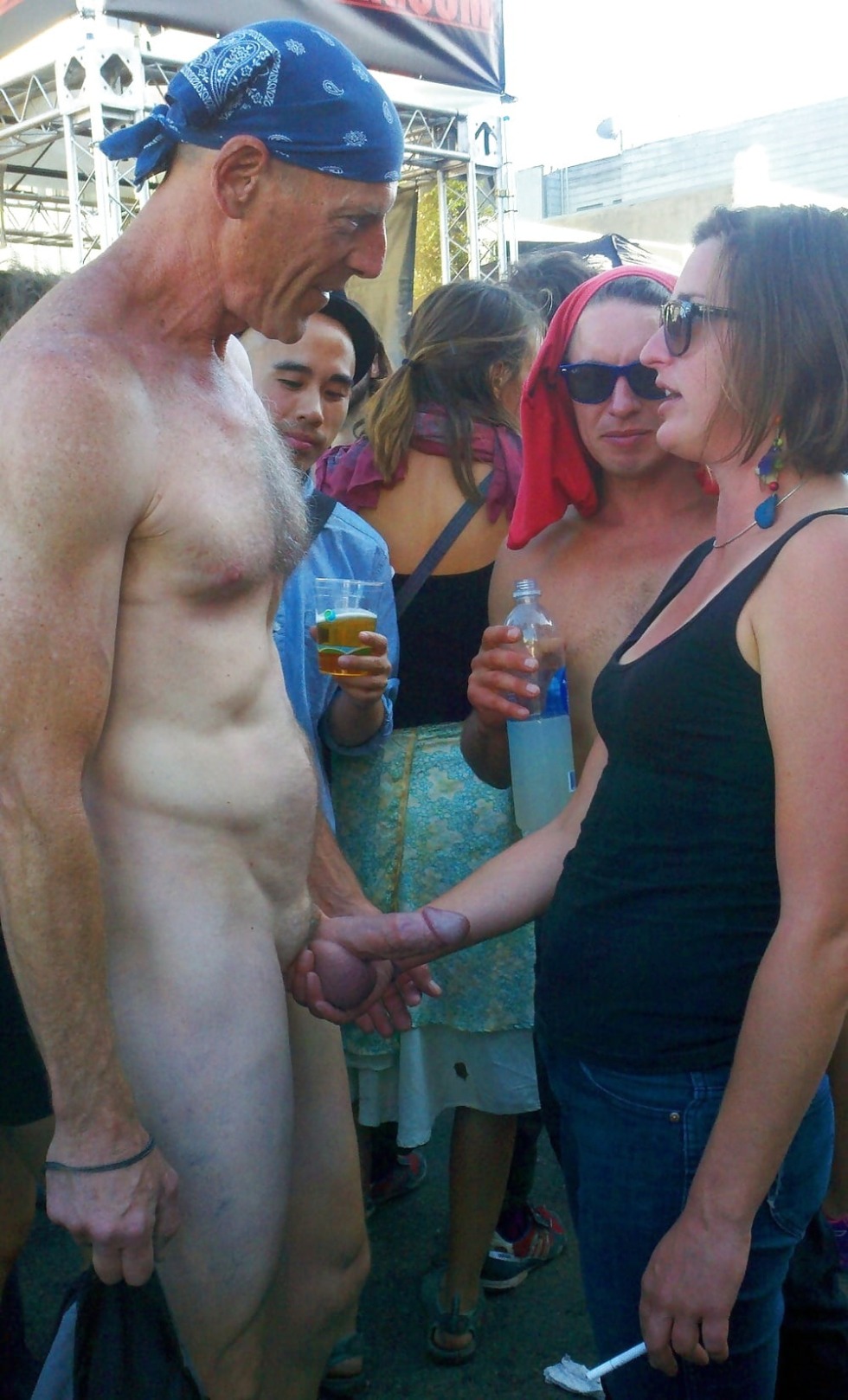 Naked men dressed women