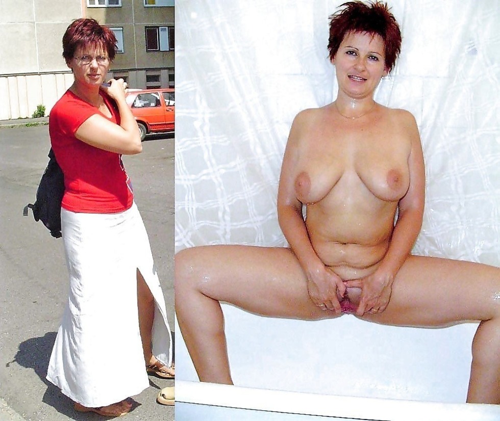 Mom dressed and undressed