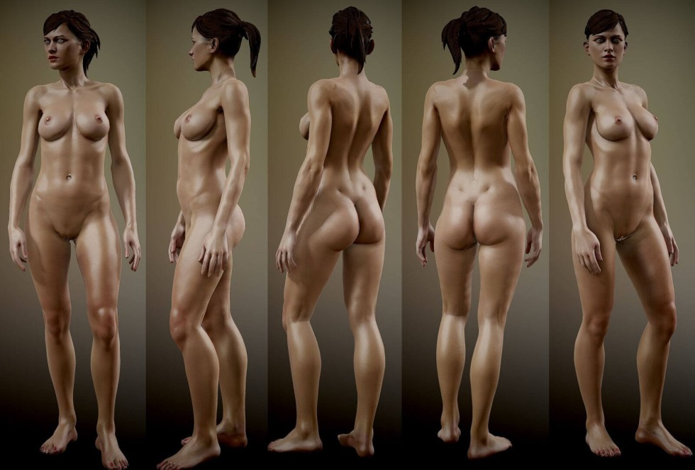 Naked female body reference