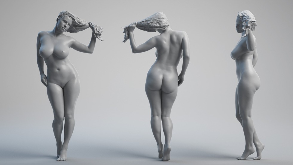 Different figures of naked women