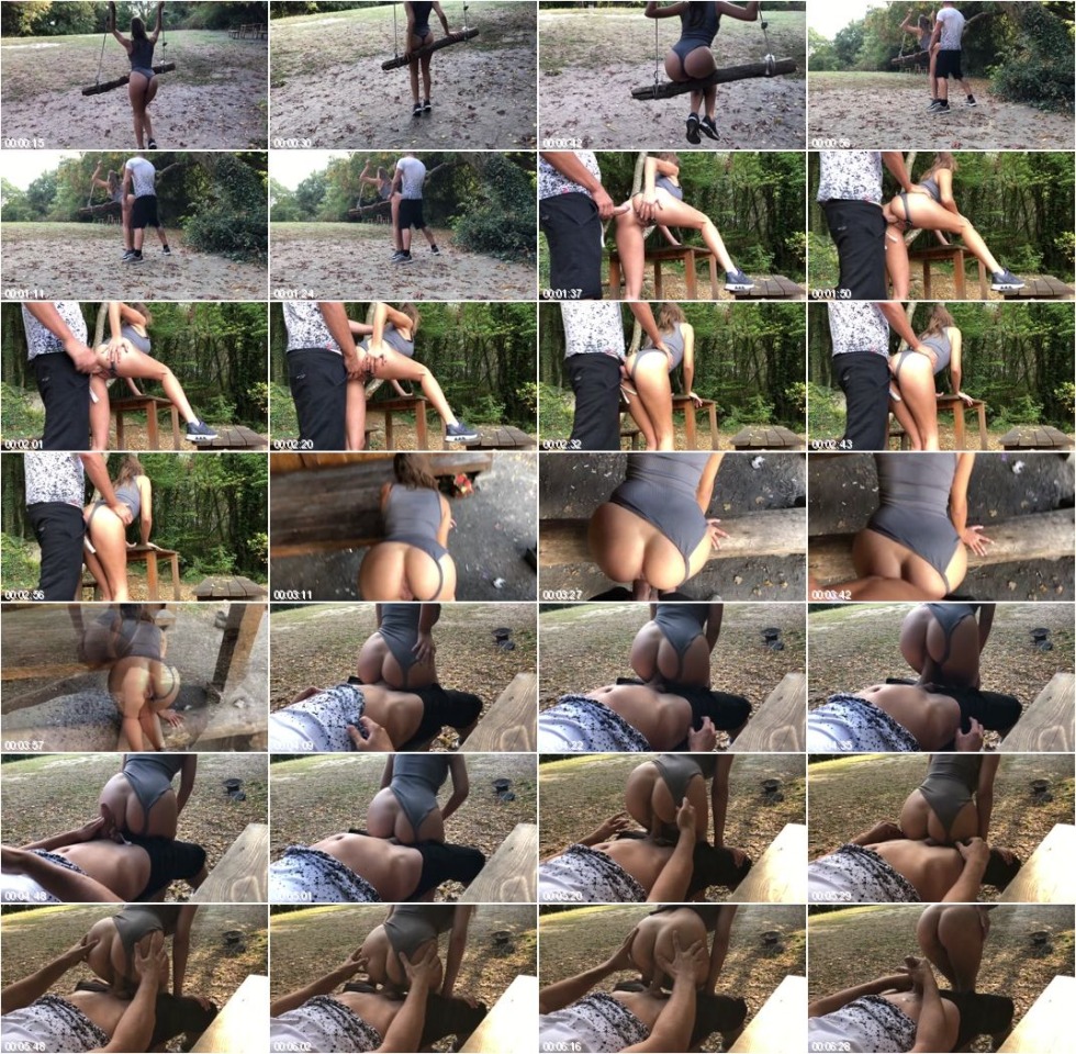 Czech gangbang in nature