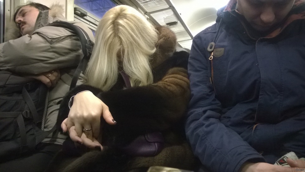 Drunk girls in the train