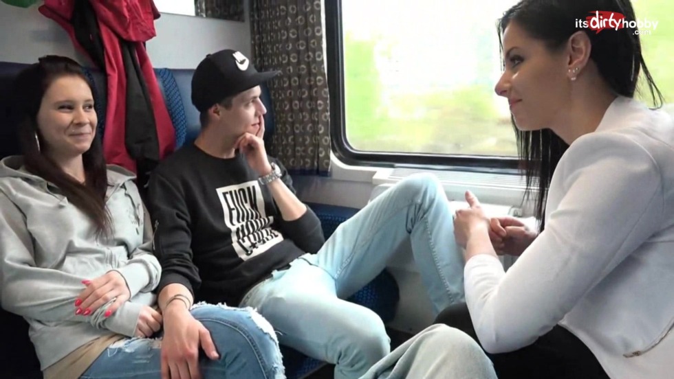 Alex Black on the train