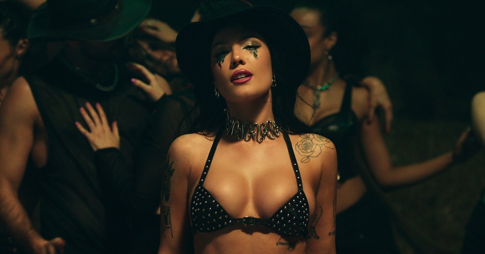 Naked women at a party