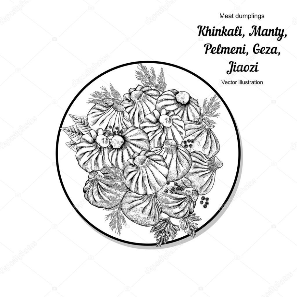 Khinkali Vector image