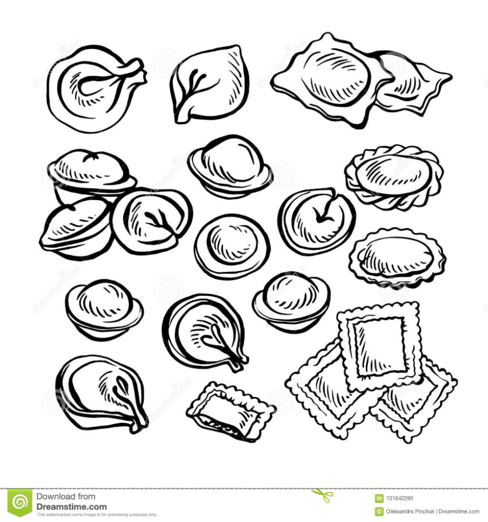 Dumplings silhouette