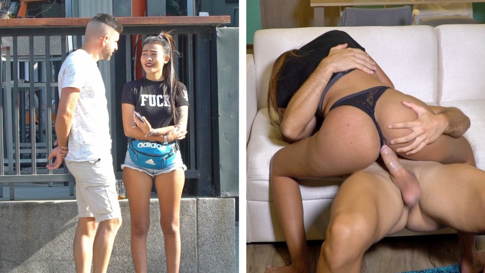 Anal on the street near the car