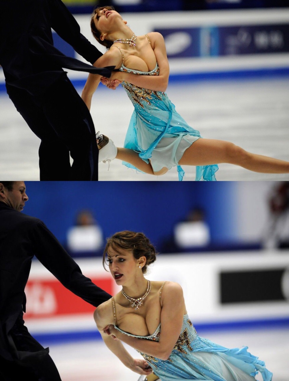 Naked athlete on a run