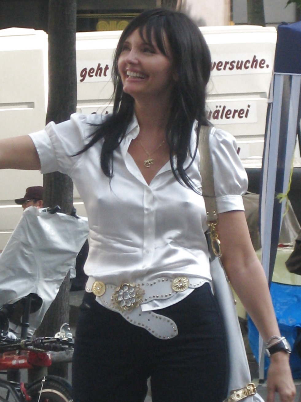 Jianna Michaels in a transparent peignoir