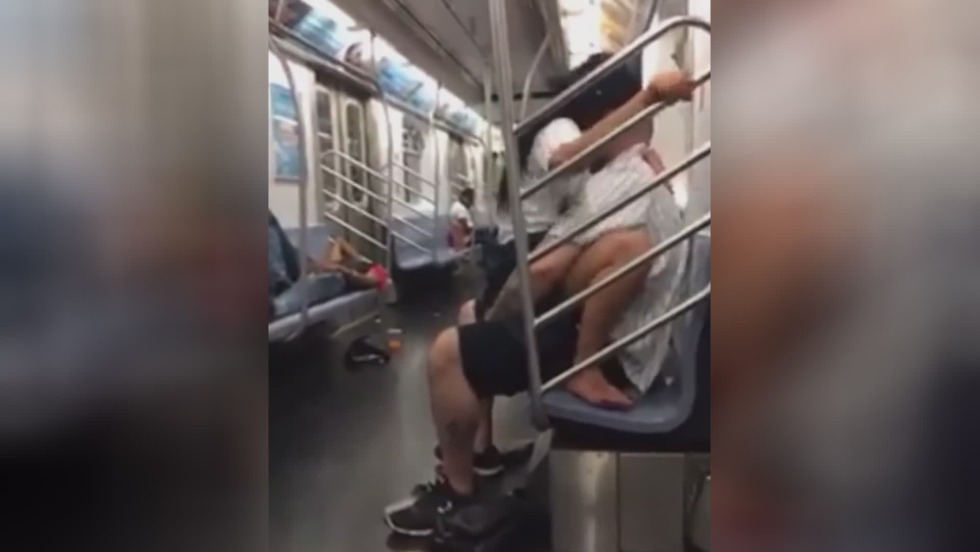 Cum on a girl in public transport