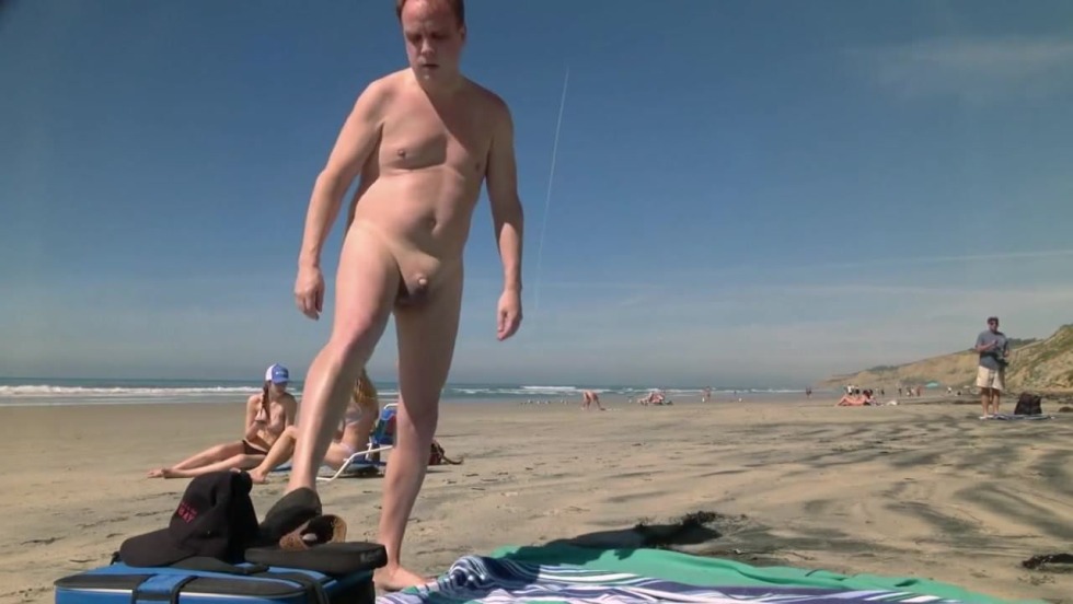 Little dick on a nudist beach