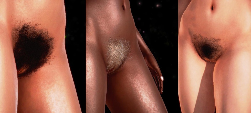 Staining of pubic hair