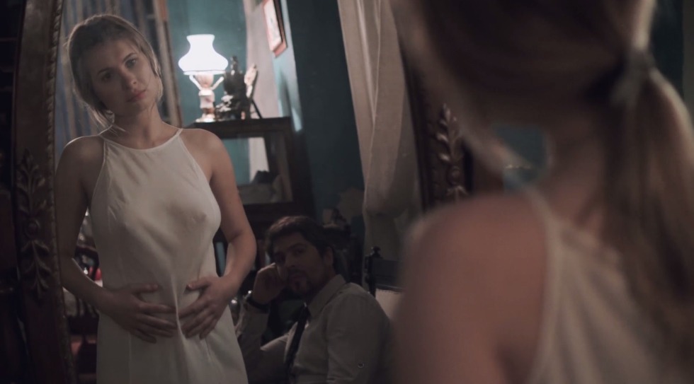 Anna Tsukanova-Kott in a swimsuit