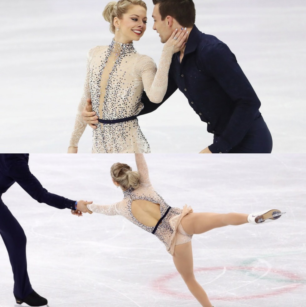 Naked skaters of a woman