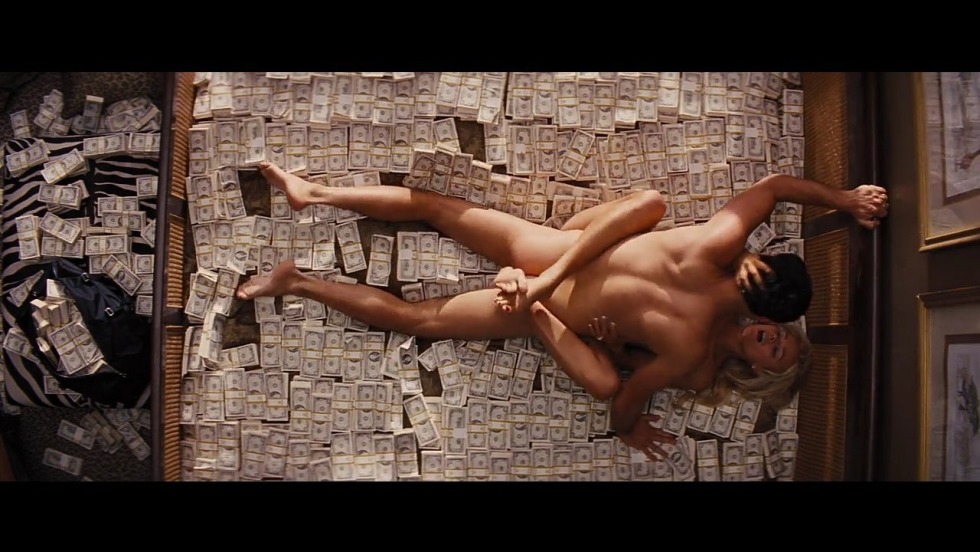 Naked in the film Wolf with Wall Street