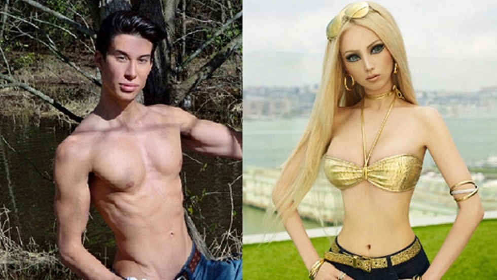Valeria Lukyanova and Justin Jedik