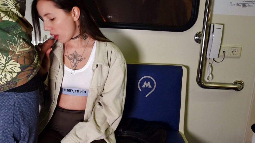 Naked Asian women in public transport