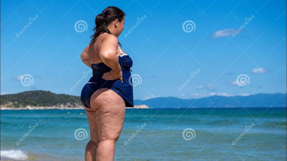 Fat woman from behind