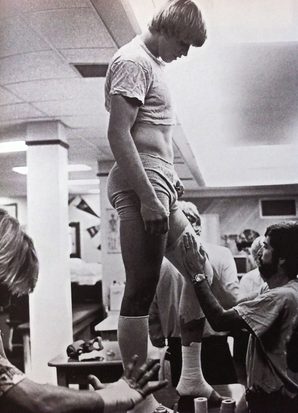 Under a skirt without panties large