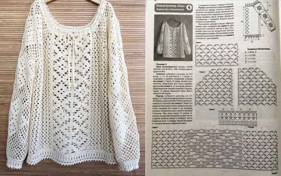 Pulover "Ethno", model Olga Mannapova