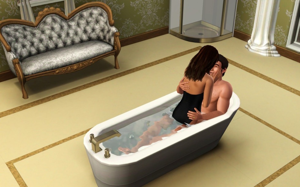 Woman Naked in the bathroom with a man