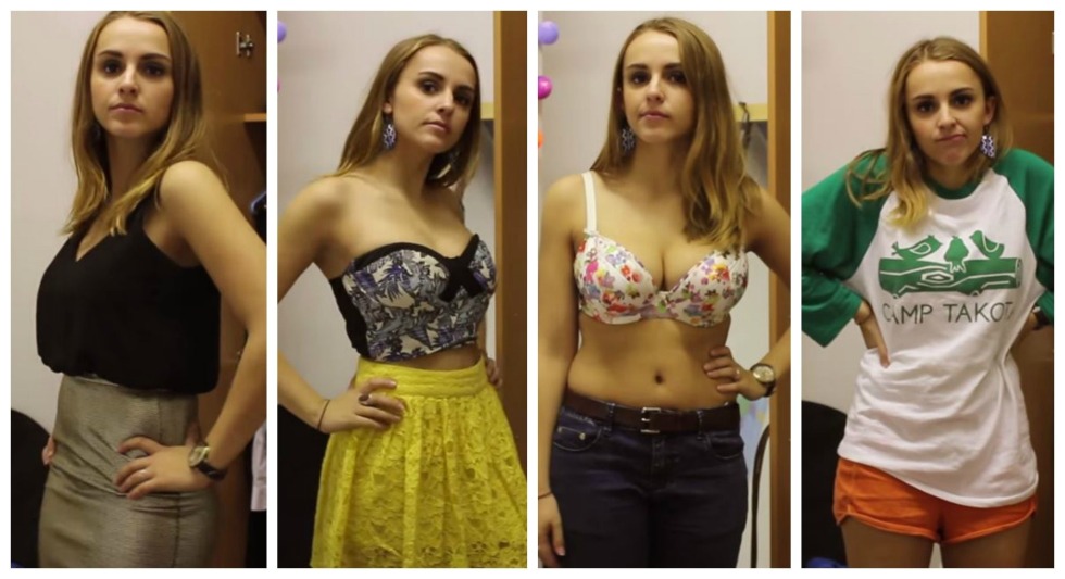 Beautiful young girls stripped