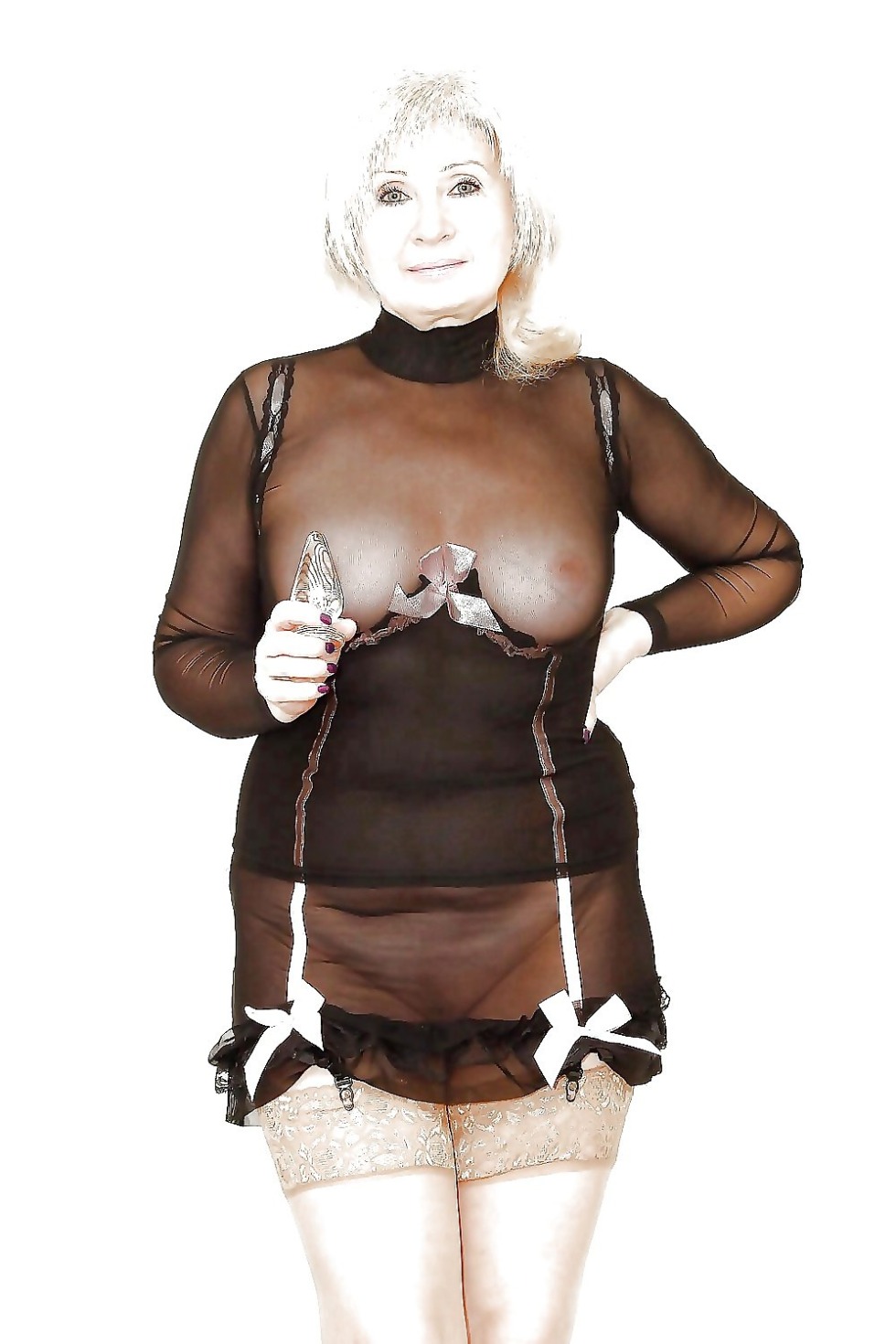 Bbw in white underpants