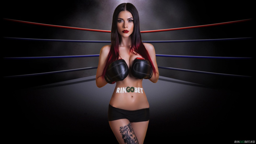 Pushful girls in adhesive swimsuits