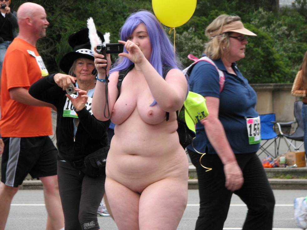 Fat naked in public