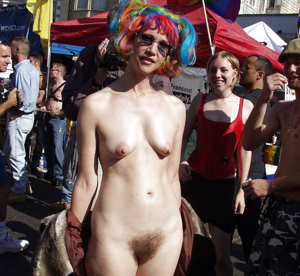 Festival parade of naked women